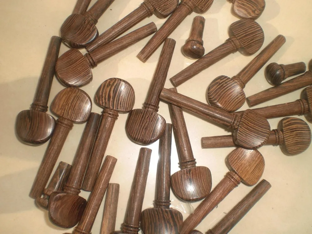 4 Sets Wenge wood Violin Pegs 4/4 inlcuding 16 pcs pegs &amp end pin all | Спорт и развлечения