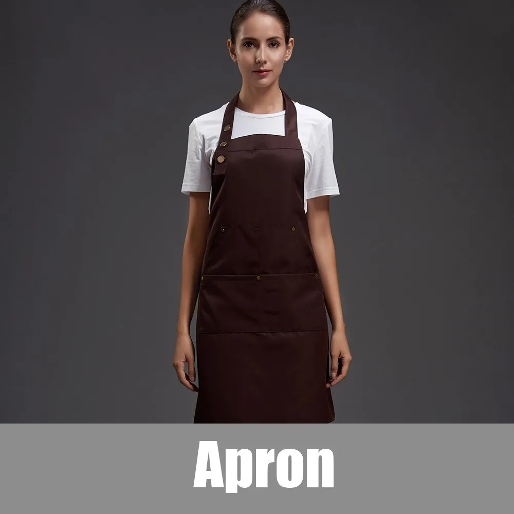 Apron 2 Холщовый Холтер шеи сплошной цвет унисекс кухня без рукавов приготовления фартук маслостойкий кофе магазин пекарня Парикмахерская форма для продавца Pinafore - Цвет: Apron 2