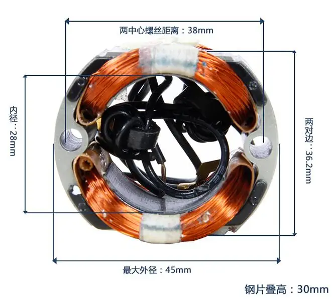 Электродвигатель ротора для Makita 903 медный 28 мм AC220 в|stator rotor|motor resistorstator iron |