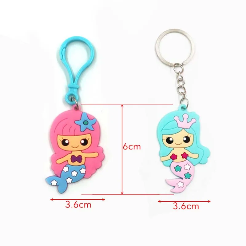 6 шт. креативный мультяшный брелок для ключей русалка подстилка Русалка подарки