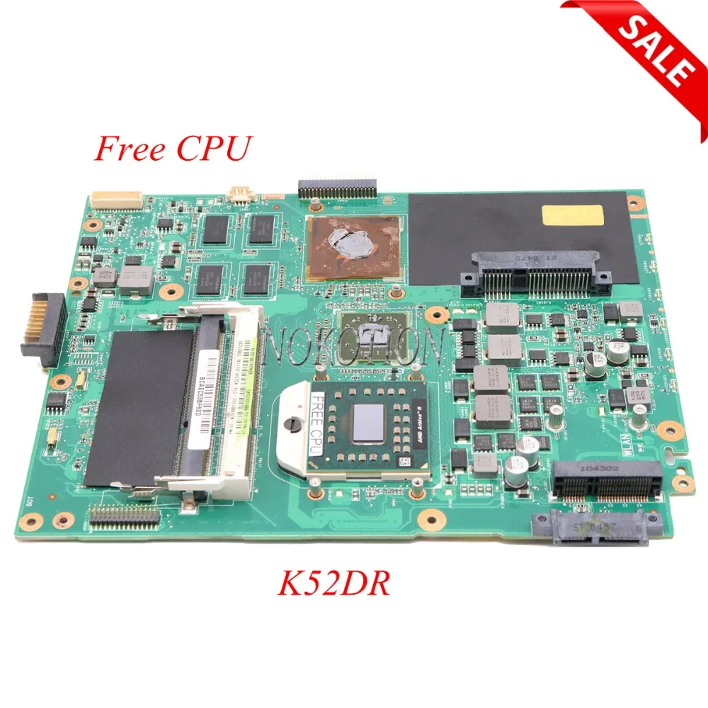 

NOKOTION PN 60-NZRMB1000-D16 69N0K1M10D16 материнская плата для ноутбука asus K52DR основная плата DDR3 Бесплатный процессор