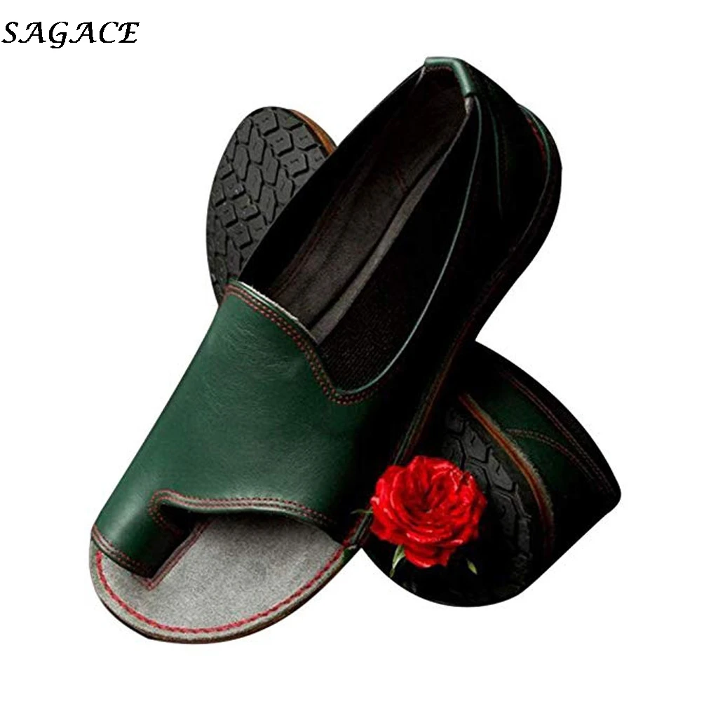 Женские сандалии-гладиаторы на плоской подошве SAGACE летние повседневные туфли