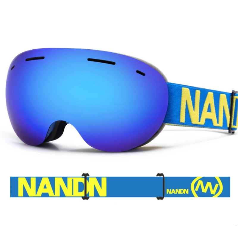 NANDN лыжные очки двойные слои UV400 Анти-туман большой Лыжная маска очки Лыжный Спорт Для мужчин Для женщин Горные лыжи сноуборд очки с Оригинальная коробка