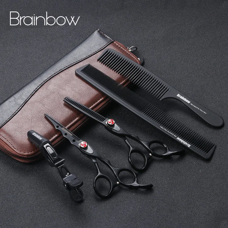 Японские Парикмахерские ножницы Brainbow 6 0 ' профессиональные для стрижки и