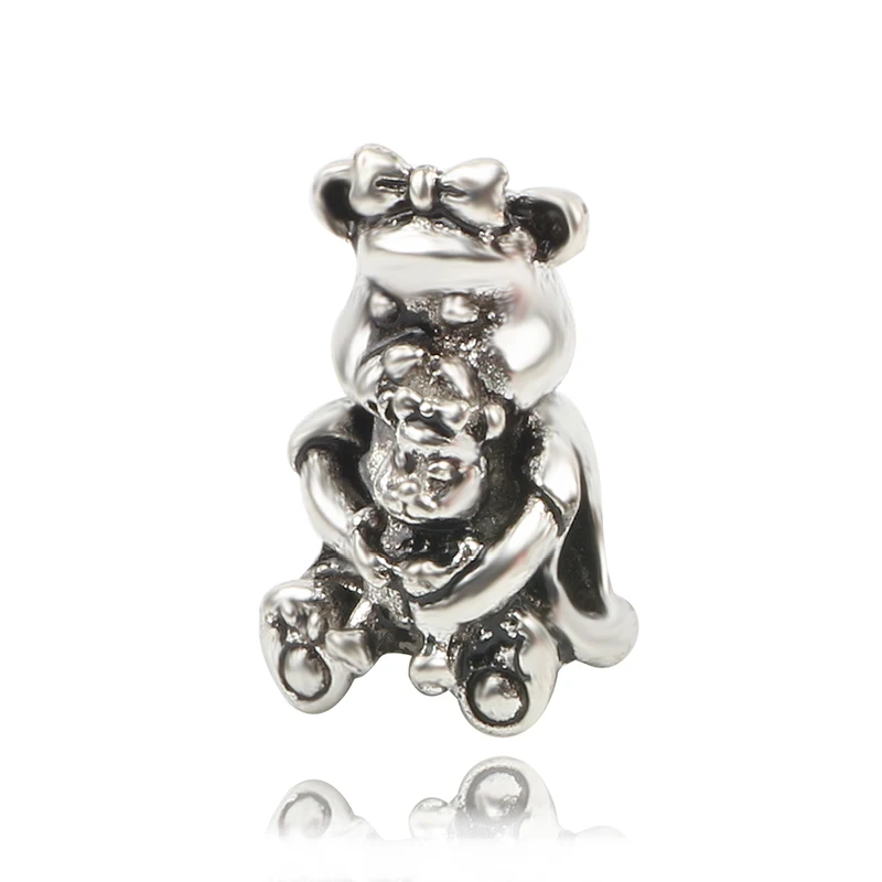 P319 Подходит для оригинала Pandora, подвески, серебряный браслет, брелок, ювелирные изделия для женщин, серебряная цепочка безопасности, Детская кукла, детская обувь, зажим для желаний, сделай сам, бисер - Цвет: P319