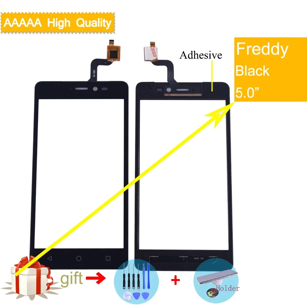 

For Wiko Freddy Touch Screen Panel Sensor Digitizer Front Outer Glass Touchscreen Freddy Touch Panel Replacement Black