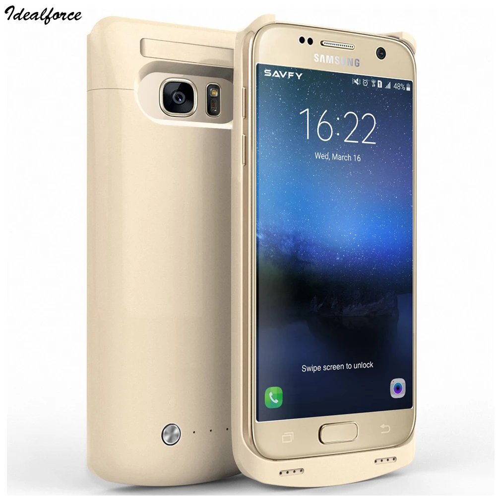Чехол для Samsung S7edge 5200 мАч портативное зарядное устройство защитный чехол зарядки