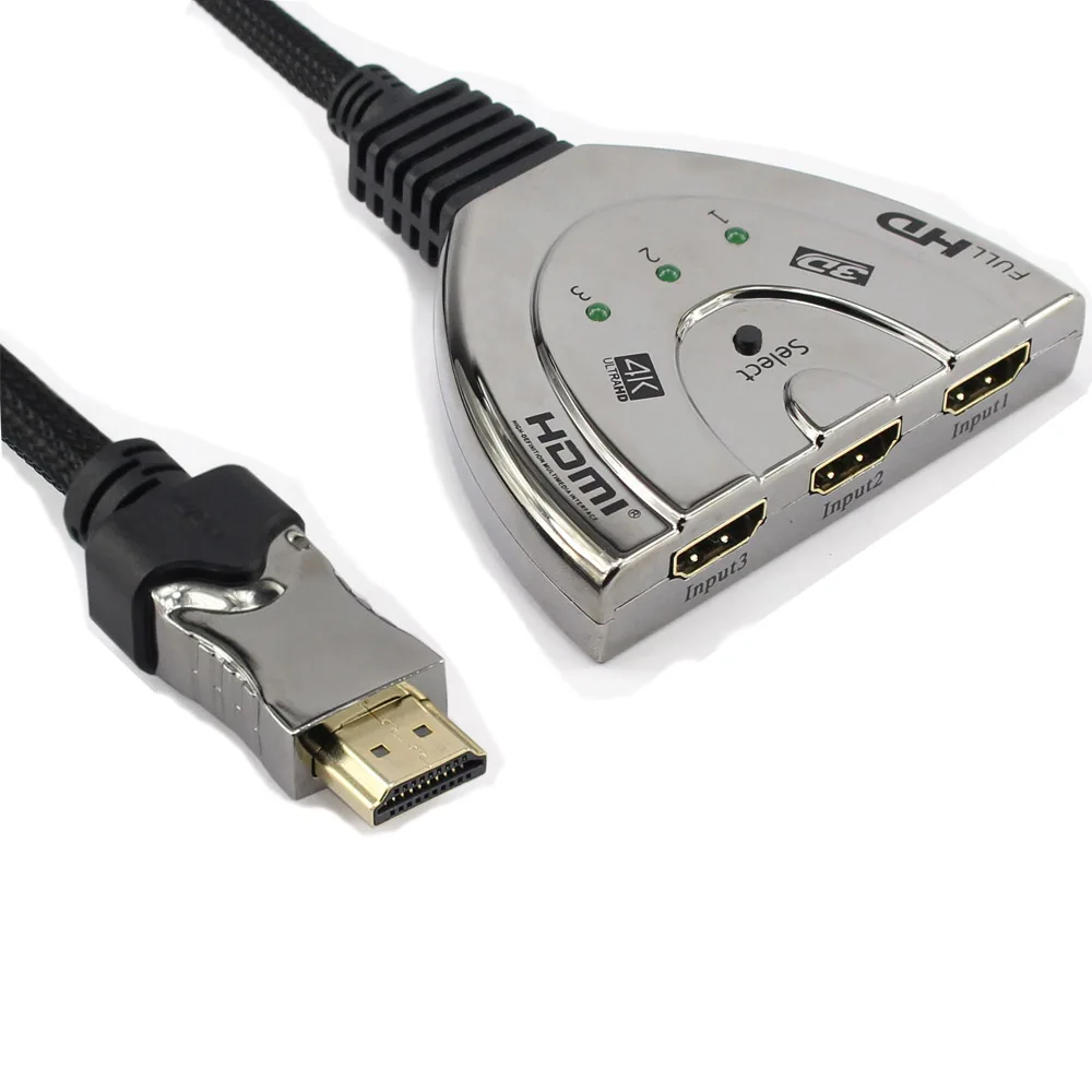 Hdmi переключатель 3X1 3 порта в 1 выход HDMI HDCP 1080P HD Hub V1.4B сплиттер адаптер кабель для