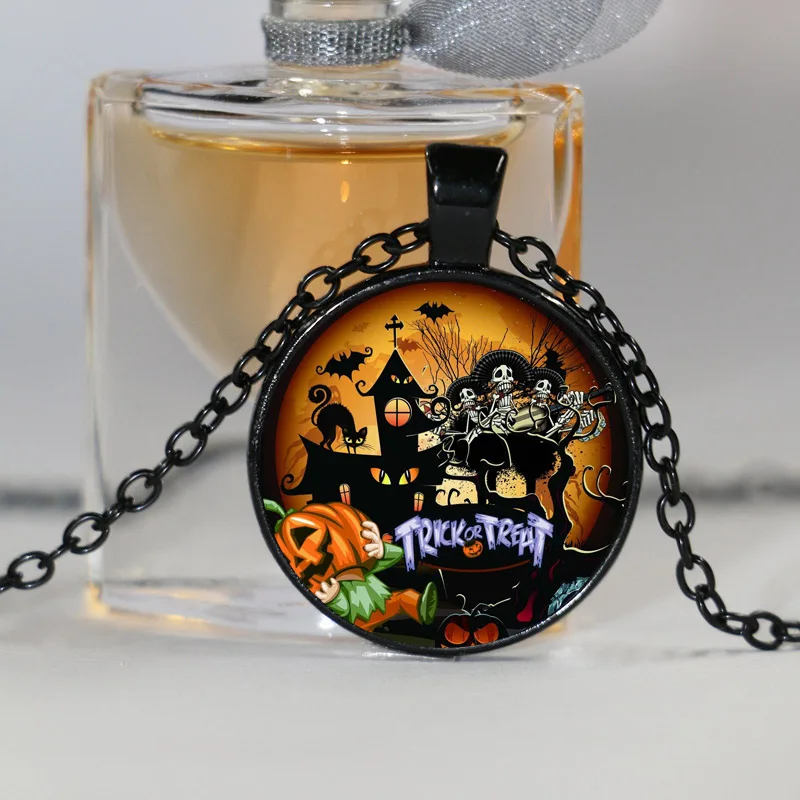 Оптовая продажа ожерелье в виде летучей мыши на Хэллоуин подвеска всю Луну