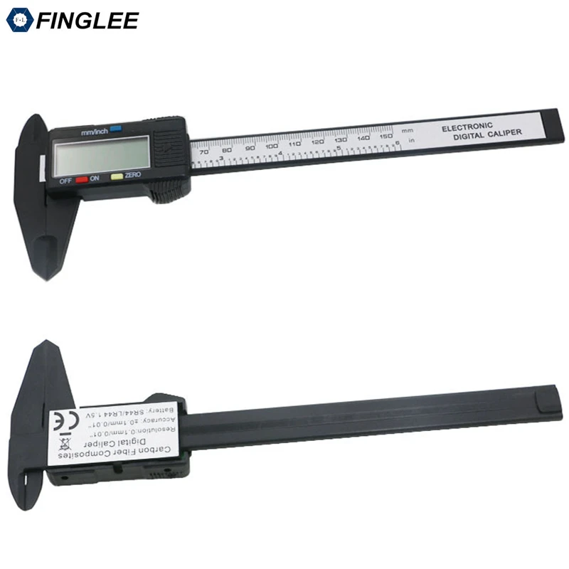 Штангенциркуль цифровой электронный из углеродного волокна 6 дюймов 150 мм|tools