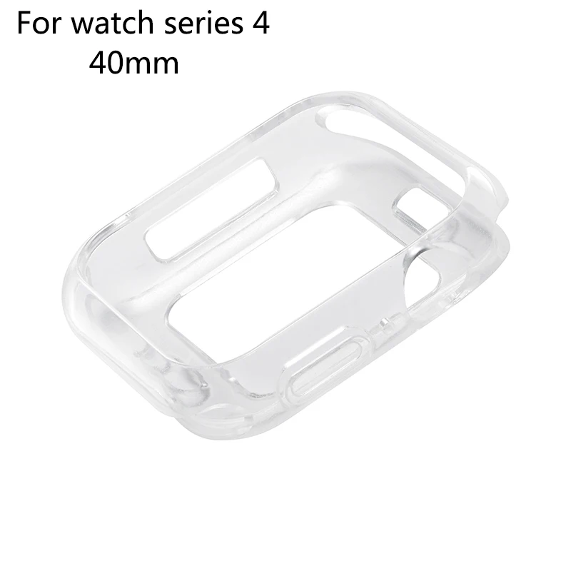 Силиконовый мягкий чехол из ТПУ для Apple Series 4 40 мм 44 аксессуары Защитные чехлы