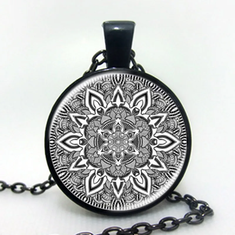 Колье с цветком мандалы 2 шт./лот колье ручной работы в индийском стиле подвеской