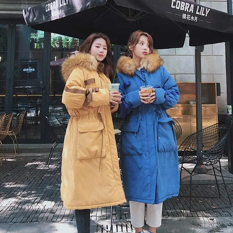 Женские парки пальто зима 2020 Новые Длинные куртки бархатная ткань пуховик с