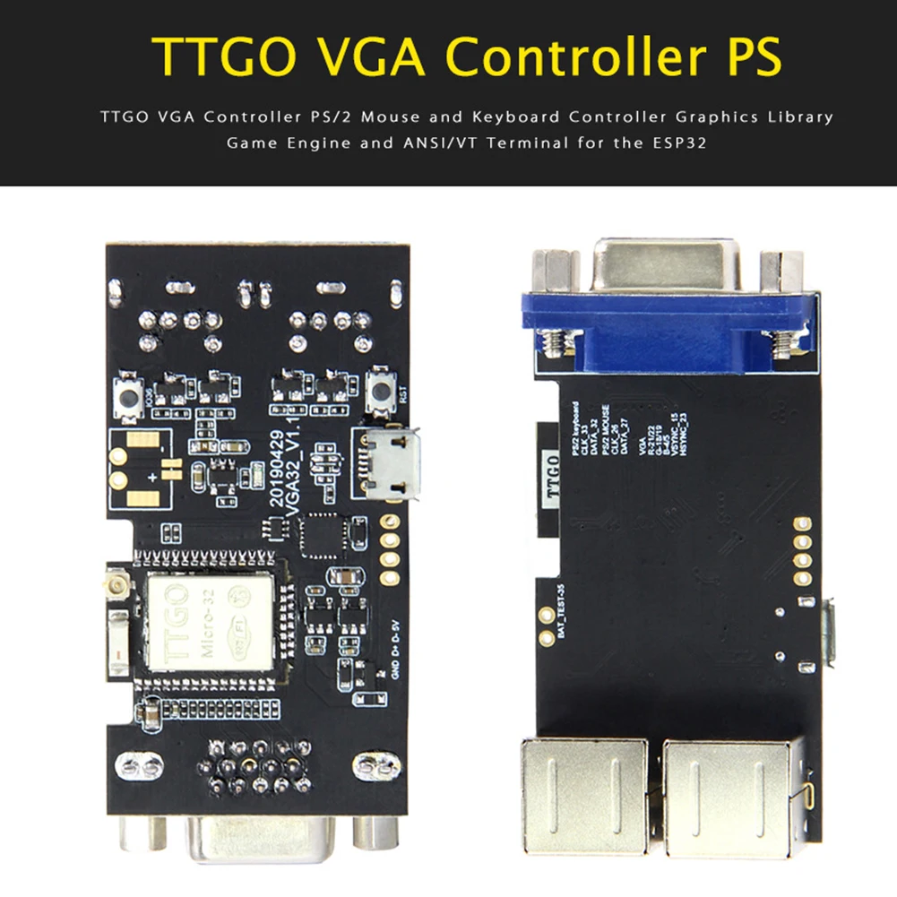 VGA32 V1.1 VT терминал Замена мини-графической библиотеки игровой двигатель мышь