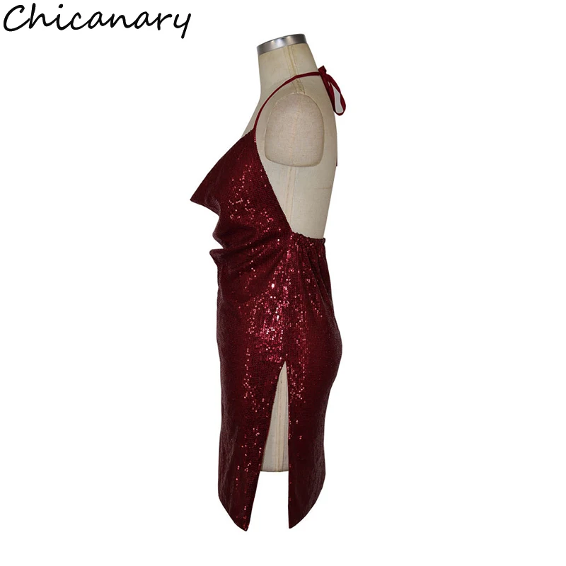 Кляузничество ночной клуб сексуальное платье без бретелек Холтер Бретели для