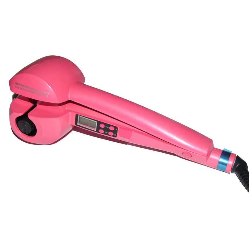 Pink LCD Curler CLRLIFE автоматический паровой спрей для завивки волос керамический волнистый Уход за волосами Инструменты для укладки Волшебные щипцы для завивки волос стайлер для завивки волос с европейской вилкой - Цвет: Pink LCD Curler