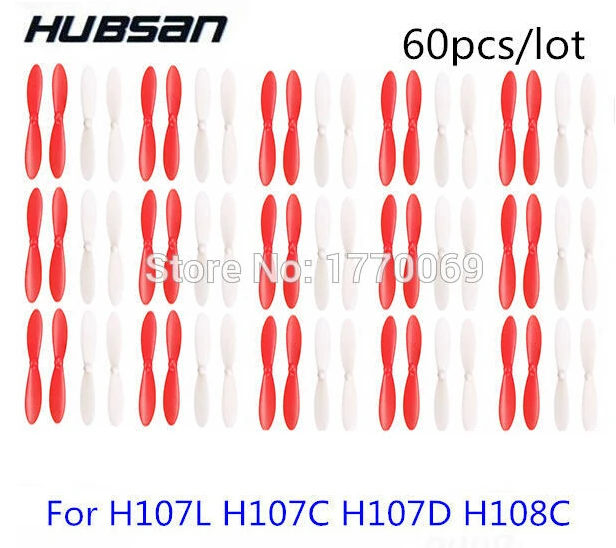 Квадрокоптер Hubsan X4 15 комплектов 60 шт. винты квадрокоптера H107L H107C H107D JXD385 с лезвием