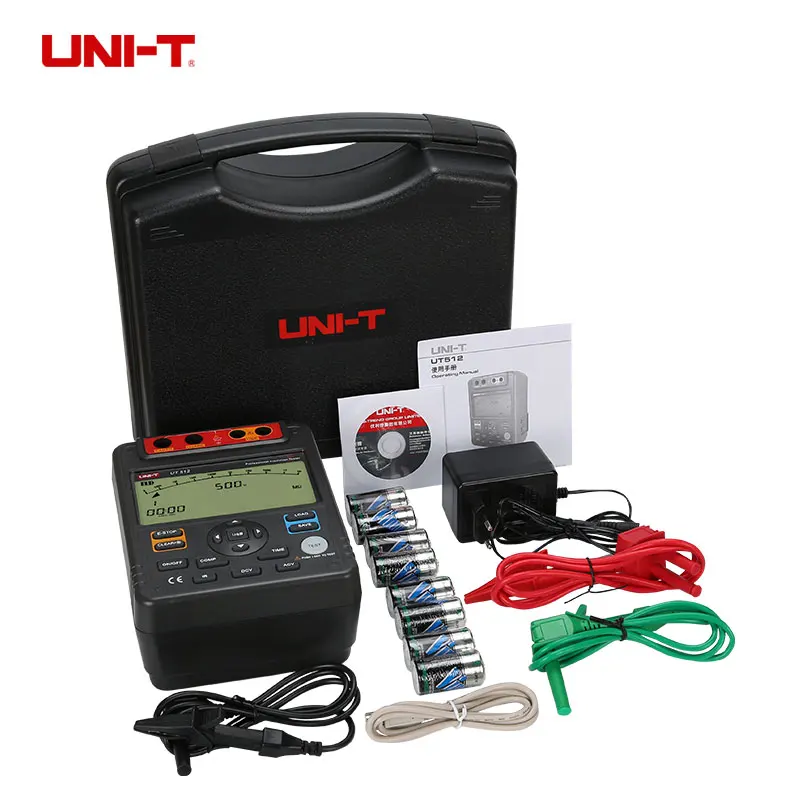 UNI-T UT512 Digital Insulation Resistance Tester Meter Megohmmeter Low Ohm Ohmmeter Voltmeter Auto Range 2500v Usb Interface ohm |