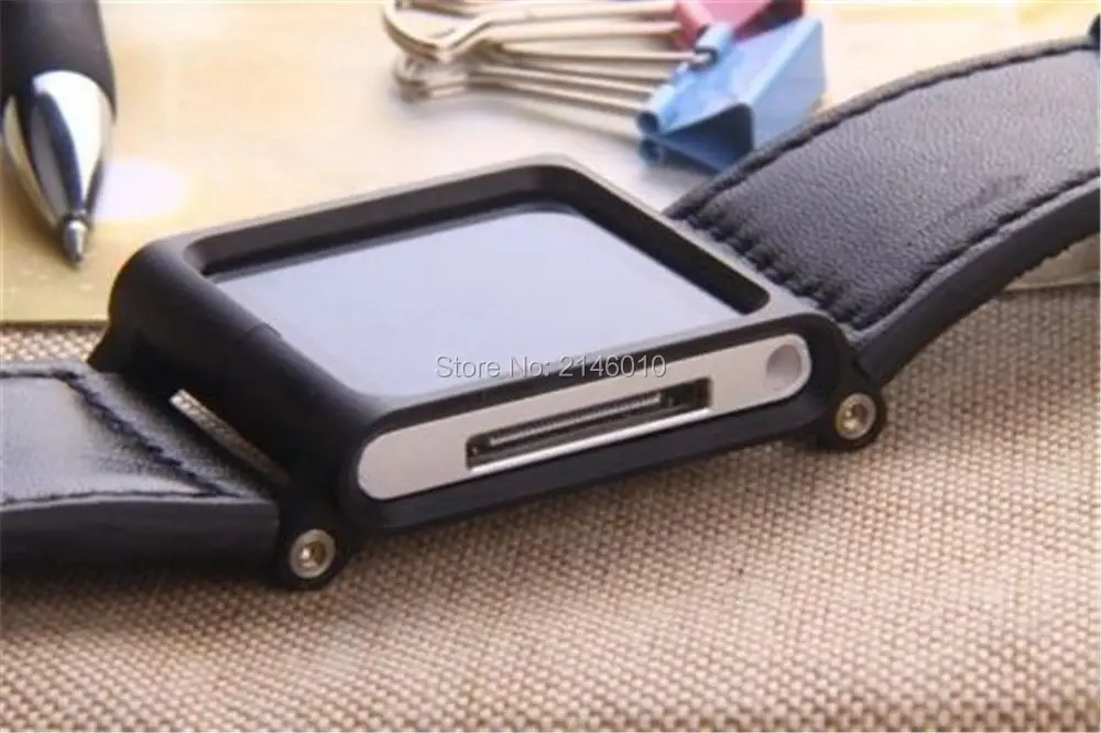 Цена Сменный кожаный алюминиевый ремешок для часов, ремешок для IPod Nano 6-го коричневого цвета, наручные часы с постоянным сроком службы