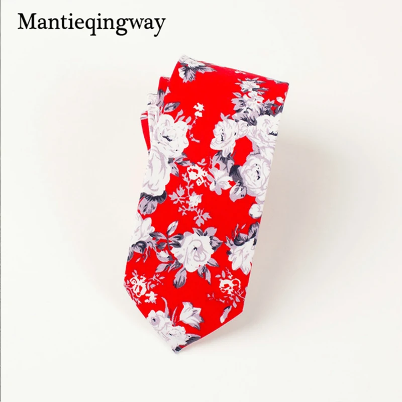 Мужской Хлопковый галстук Mantieqingway с цветочным принтом 6 см | Аксессуары для одежды