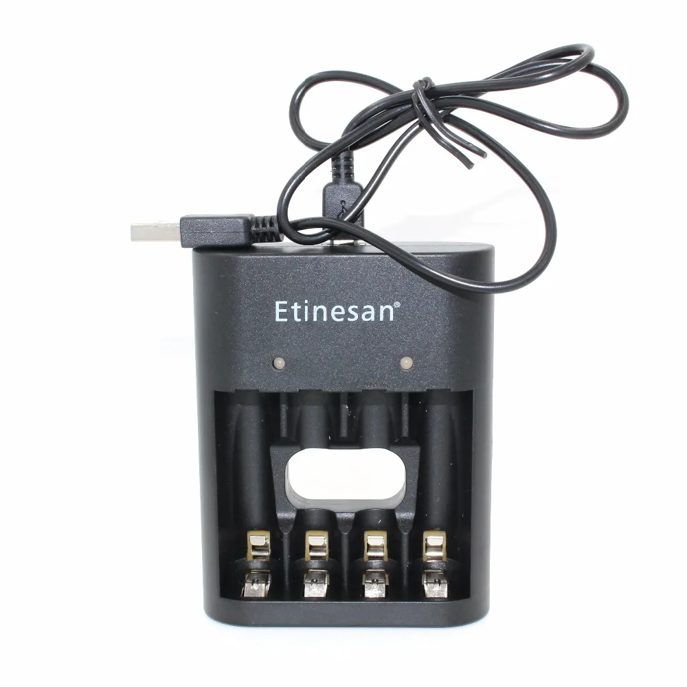 4 шт./лот Etinesan 3000mWh AA батарея литий полимерный литиевый Лев аккумуляторная с USB