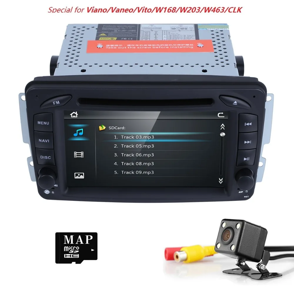 2 DIN Авторадио автомобильный dvd плеер головное устройство для Mercedes Benz Vito w639 CLK C 209W203