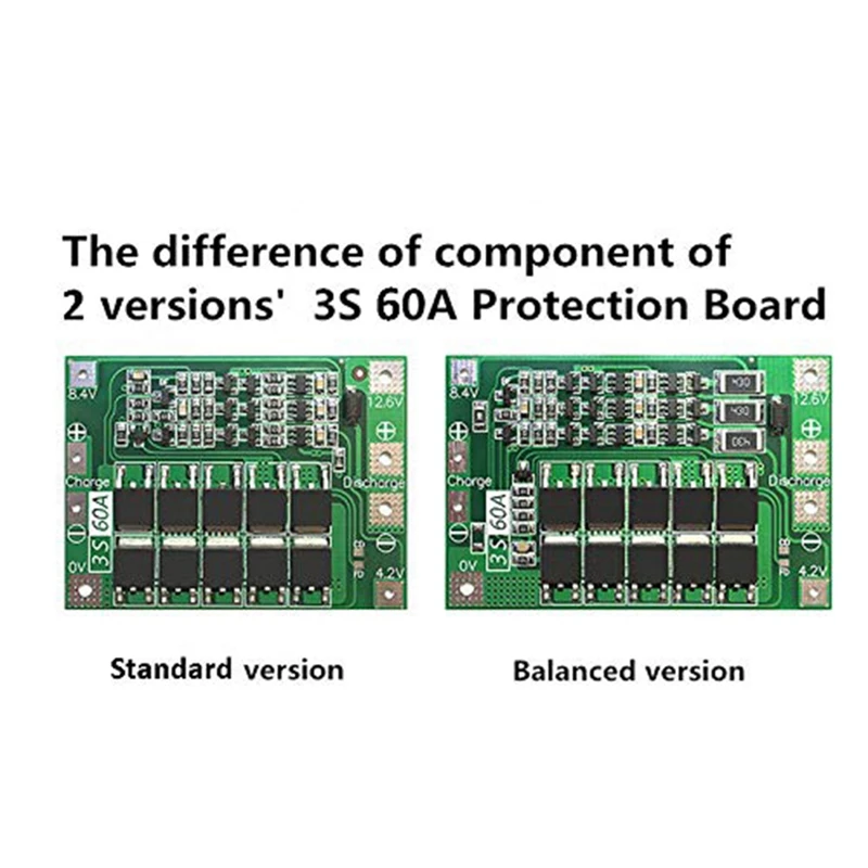 3S 60A Bms Board Lithium Li-Ion 18650 Battery Protection With Balance For Drill Motor 11.1V 12.6V Lipo Cell Module | Электроника