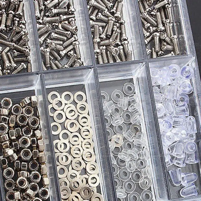 Универсальные микроочки 1000 шт./компл. солнцезащитные очки винты гайки отвертка