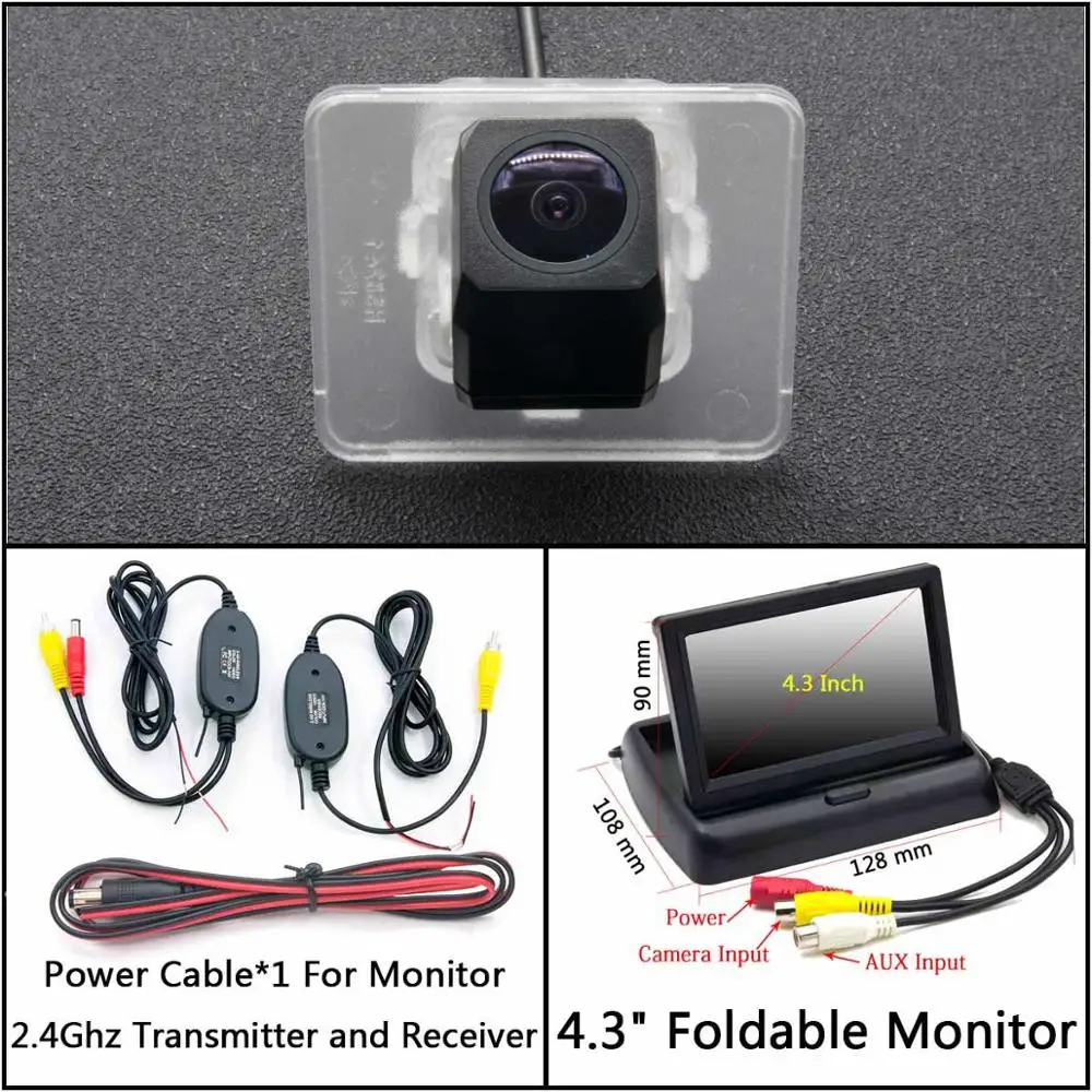 C Wireless 4.3inch F Full HD резервная камера заднего вида для Kia Optima K5 Cerato K3 для hyundai i40 Sedan Автостоянка ЖК-зеркало монитор камера заднего вида - Название цвета: C Wireless 4.3inch F