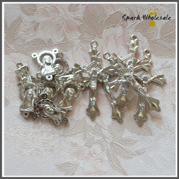 50 компл./лот оптовая продажа католический крест Иисуса и Фатима центральный