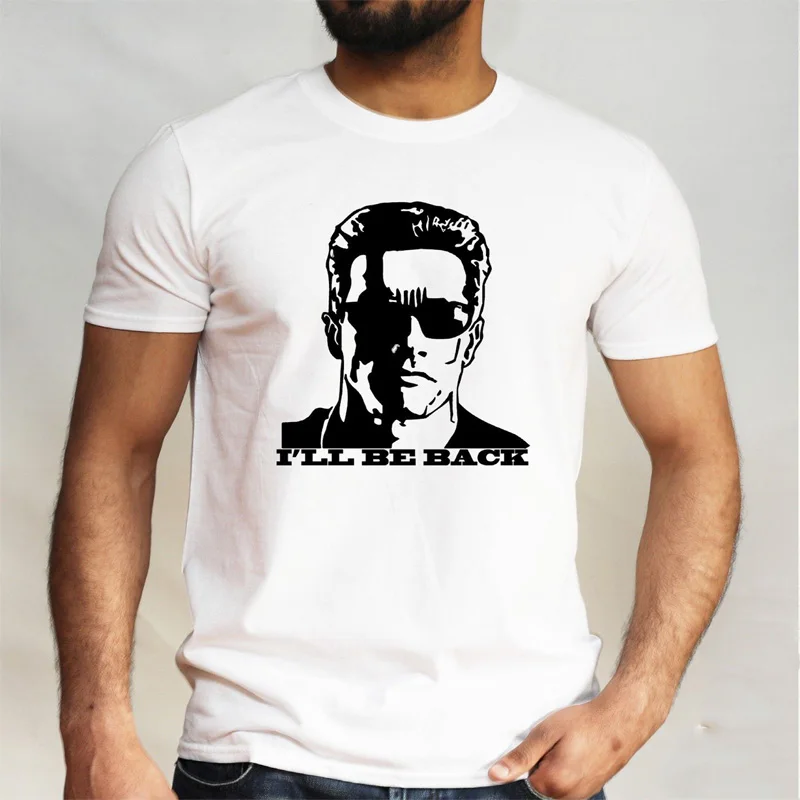 Футболка с надписью Terminator Quote Арнольд Шварценеггер крутая футболка в ретро стиле