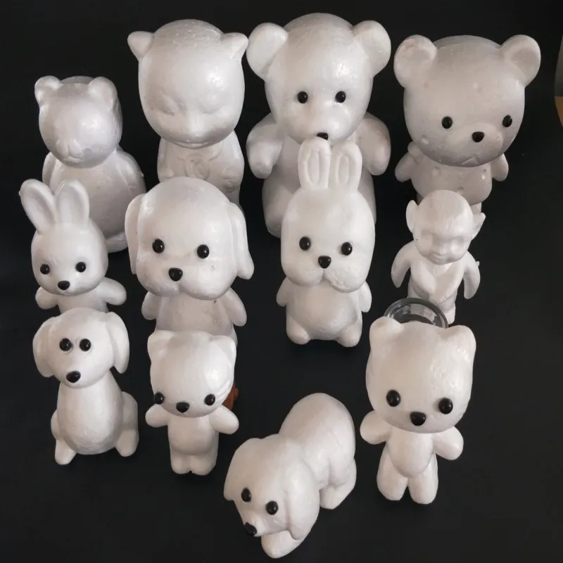 

1 pcs model polystyrene foam animal white ball craft DIY decoration party supplies Valentine's Day gift