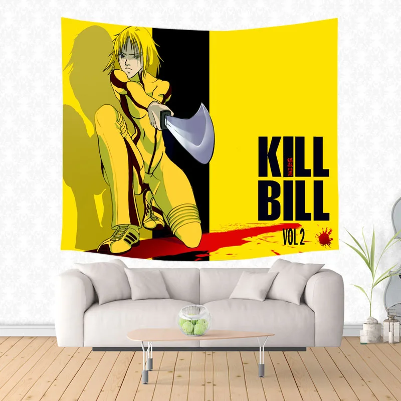 Kill Bill настенный гобелен кровать Манта йога коврик пляжное одеяло Кемпинг матрас