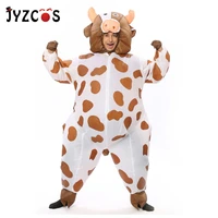 jyzcos inflatable cow costume dairy cattle costume halloween party carnival fancy dress for adults women men animal cosplay
