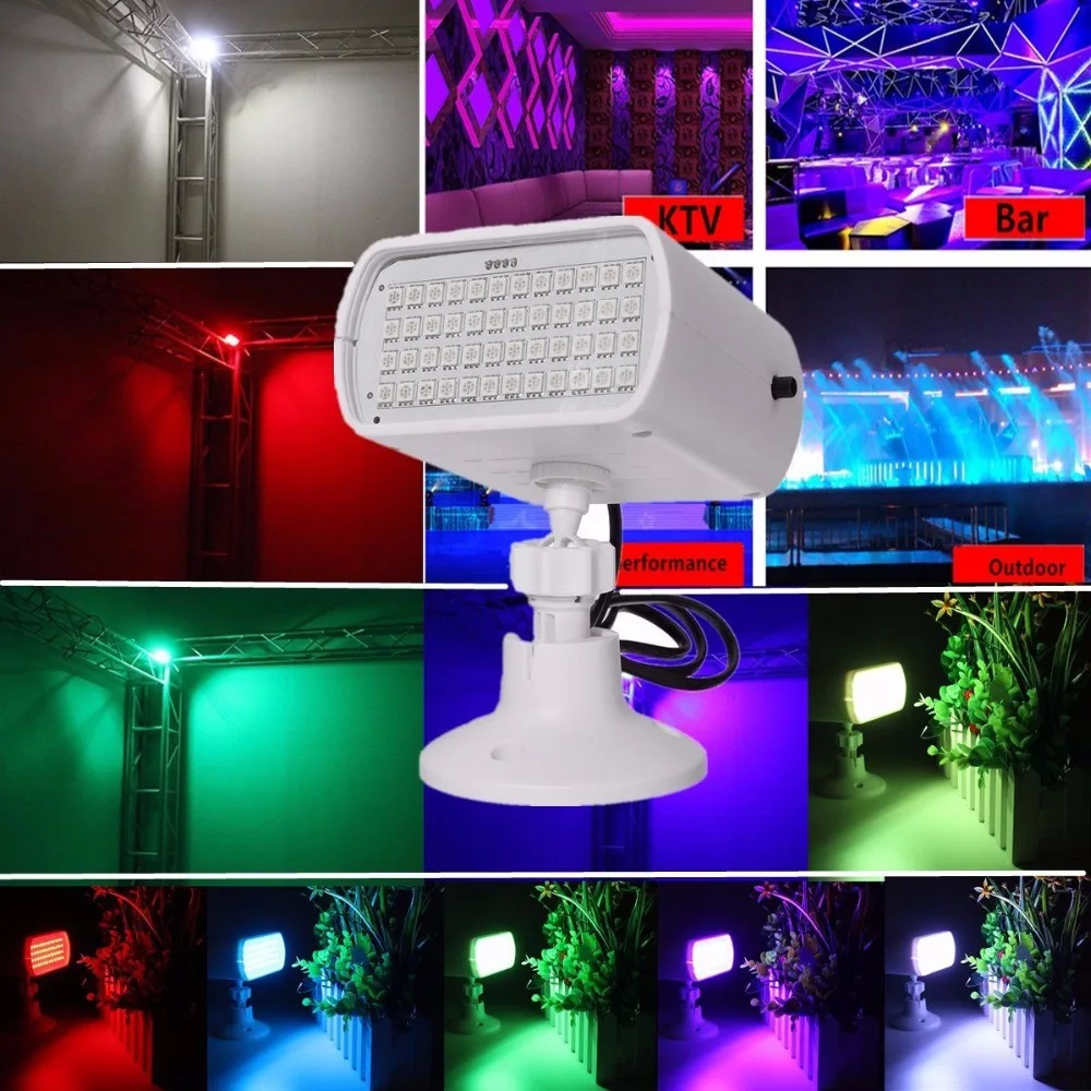 ZjRight 48 LED Strobe Lights Flash Adjustable Sound Control Disco DJ Stage Party Wedding Show Club plant concert night Lighting | Лампы и