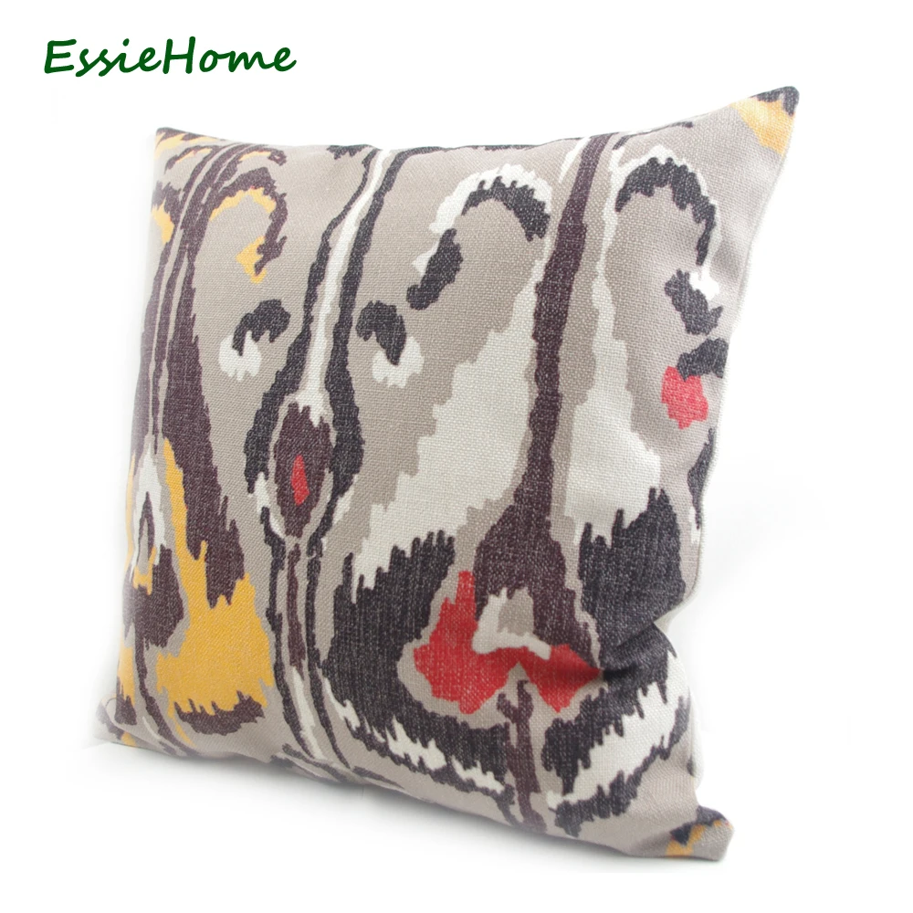 Домашний Высококачественный ручной светильник ESSIE бежево-Коричневый чехол Ikat с