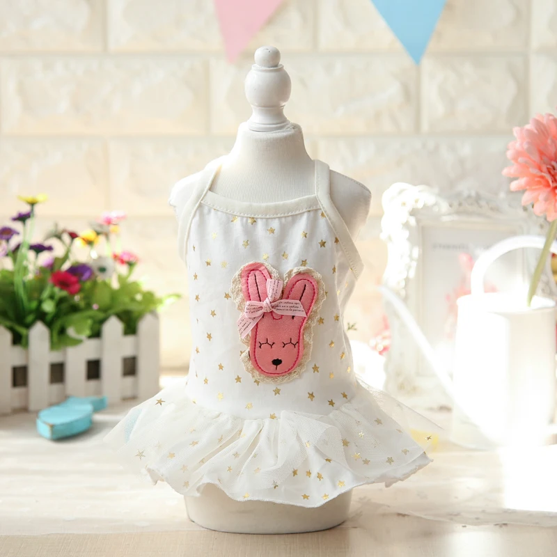 Летнее платье для собаки PETSTYLE с принтом звезд короткая юбка щенка кошки