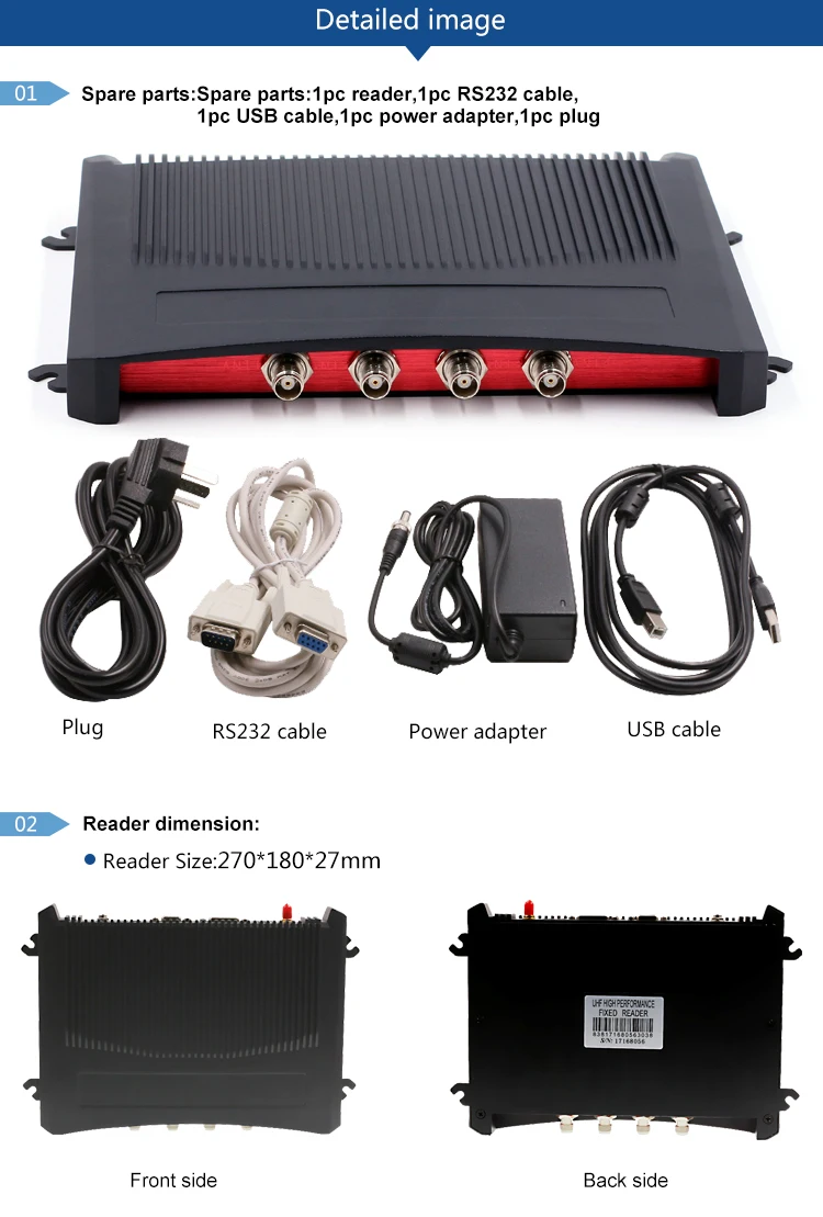 CHAFON 15 м Impinj R2000 rfid фиксированный считыватель с 4 портами RS232 RS485 TCPIP USB uhf писатель sdk для управления складом