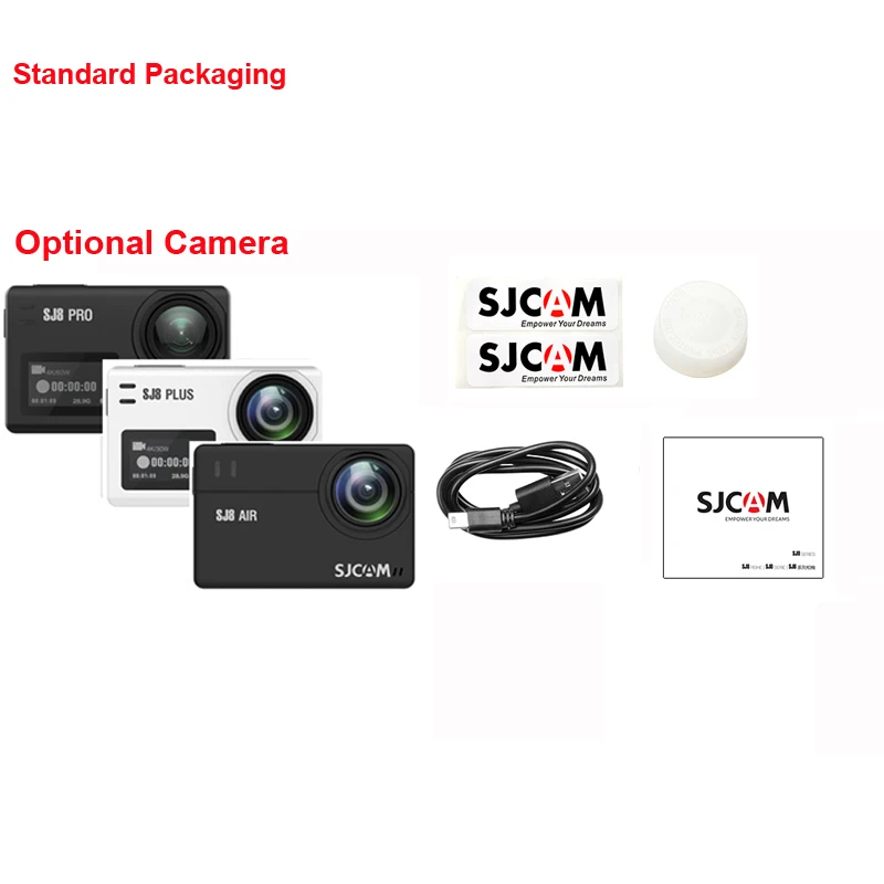 Оригинальная Экшн камера SJCAM SJ8 Pro/SJ8 Plus/SJ8 Air 2 33 дюйма 1296P 4K 30fps/60fps Wi Fi Спортивная для