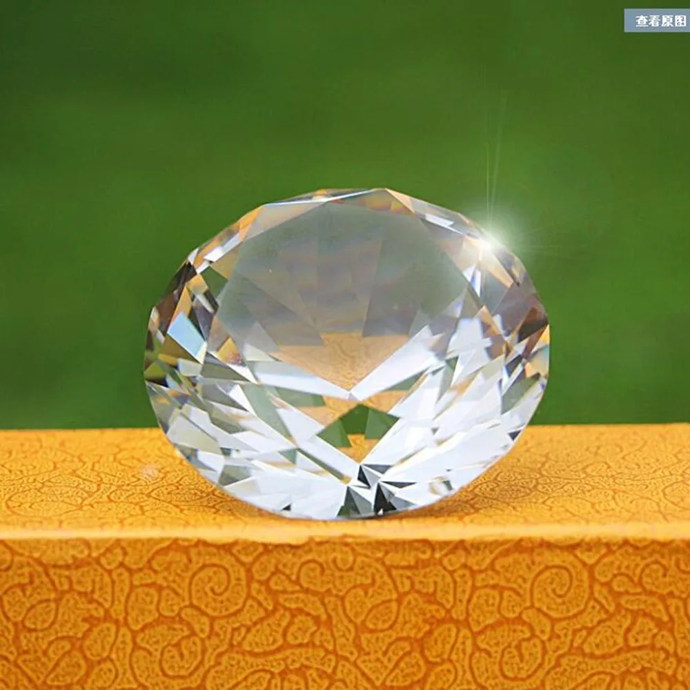 100 шт. 50 мм Хрустальный алмаз в форме резки стекла пресс папье свадебный Декор