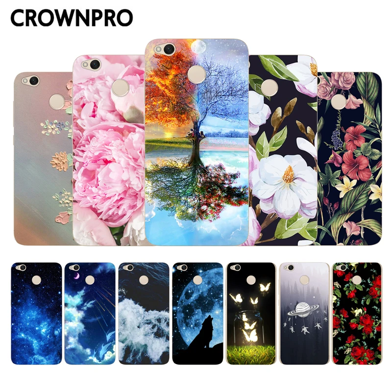 CROWNPRO для Redmi 4X, силиконовый чехол для Xiaomi Redmi 4X, мягкий ТПУ чехол, защитная задняя крышка для Xiaomi Redmi 4 X, чехол для телефона