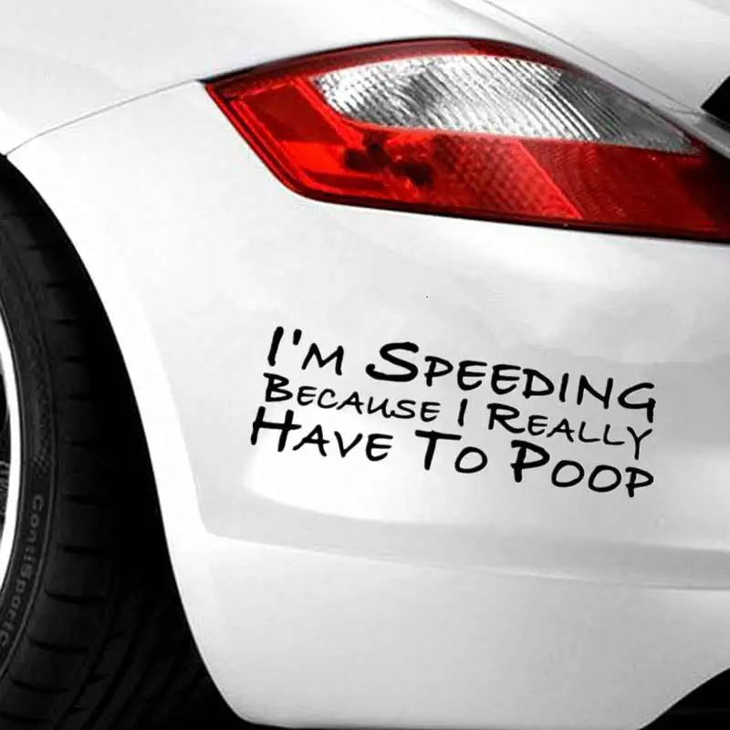 Новые забавные наклейки для автомобиля &quotI'm Speed потому что мне действительно