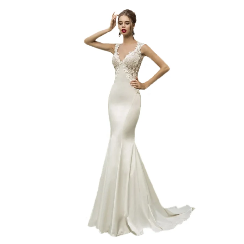 Свадебное платье русалки 2018 свадебное высокого качества по индивидуальному