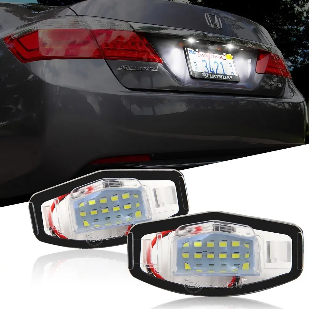 1Pair White LED Number License Plate Light For Hond civic 2000-2015 5w 12v Auto Free Shipping | Автомобили и мотоциклы