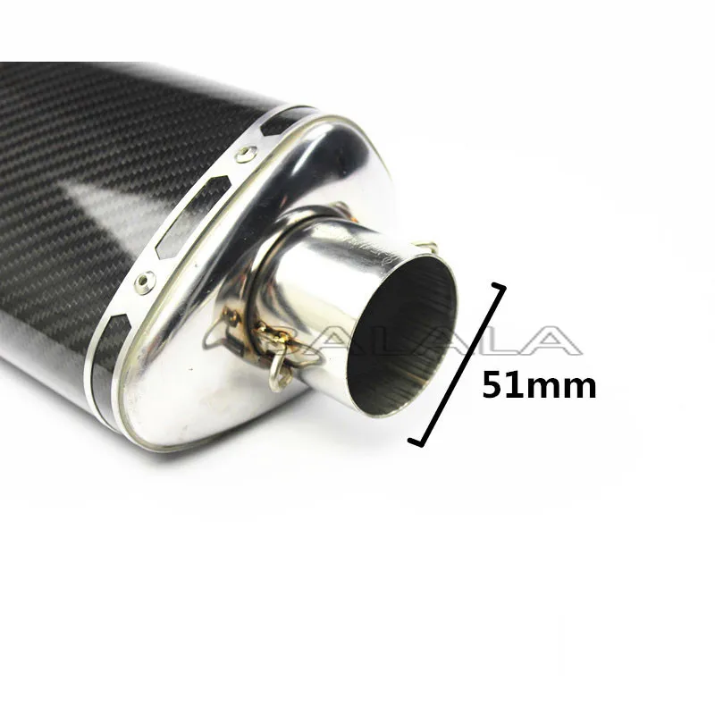 NEW51mm универсальный мотоцикл выхлопной глушитель трубы реальные Akrapovic