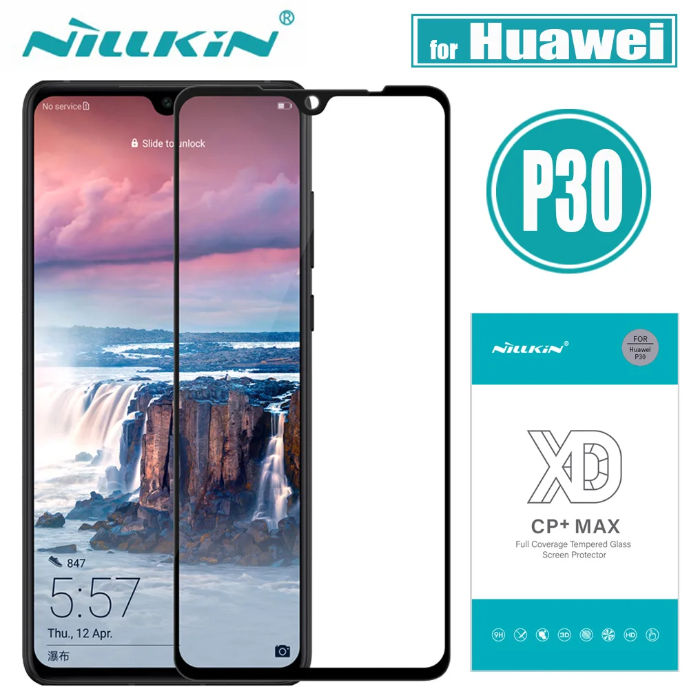 Закаленное стекло Nilkin для Huawei P30 Защитная пленка Nillkin XD CP + MAX с полным покрытием 3D
