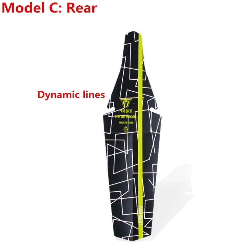 Model C-Dynamic Line Pass Quest велосипедные крылья для передней вилки или сзади седло хвост для крыльев MTB Enduro брызговик в заставки Брызговики, 1 шт - Цвет: Model C-Dynamic Line