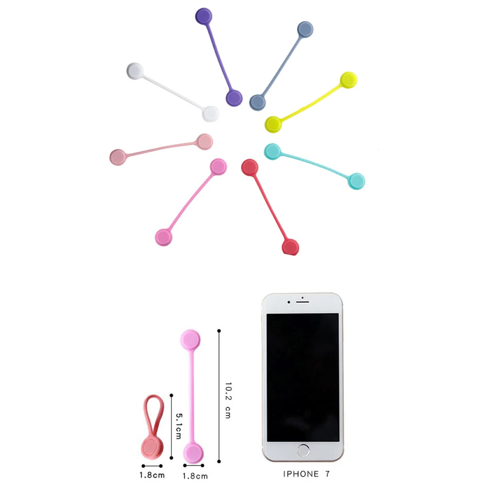 Намотка для наушников и кабелей силиконовая магнитная катушка держатель шнура