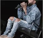 Мужские камуфляжные джинсы Kanye West, черные зауженные рваные джинсы, модель 2017, рваные байкерские джинсы
