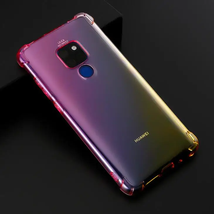 Прозрачная силиконовая Мягкая задняя крышка Huawei Mate 20 Nature Discoloration для 30 pro lite 20X Case